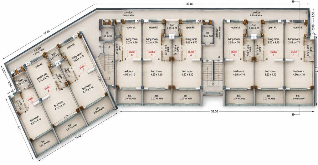 Block 2 — 772 Sq.Ft. Premium floor plan placeholder